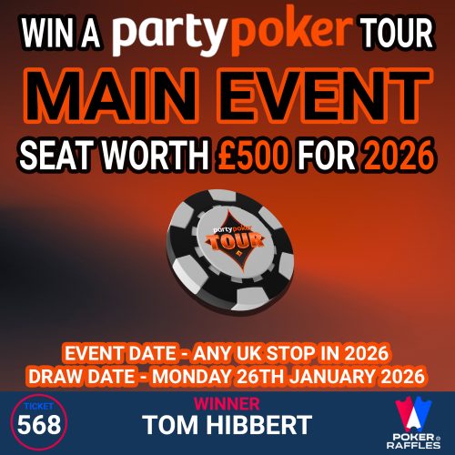 Win A £500 partypoker Tour 2026 Seat