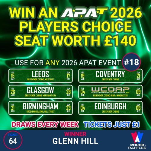 Win an APAT 2026 Players Choice Seat (£140) #18