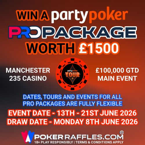Win a partypoker Tour PRO Package Worth £1500