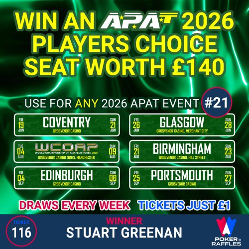Win an APAT 2026 Players Choice Seat (£140) #21