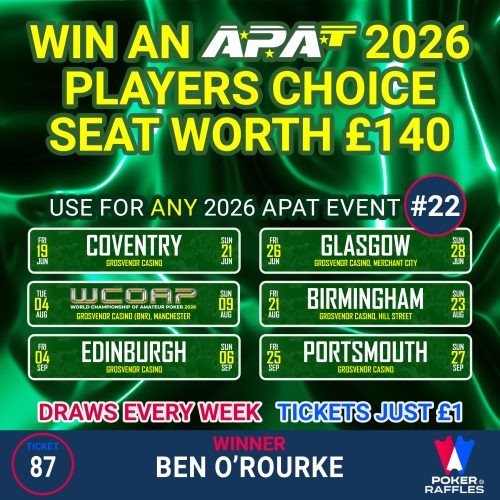 Win an APAT 2026 Players Choice Seat (£140) #22
