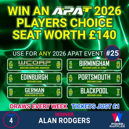 Win an APAT 2026 Players Choice Seat (£140) #25