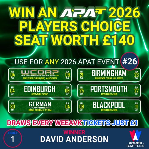 Win an APAT 2026 Players Choice Seat (£140) #26