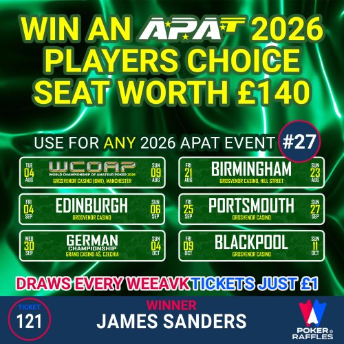 Win an APAT 2026 Players Choice Seat (£140) #27