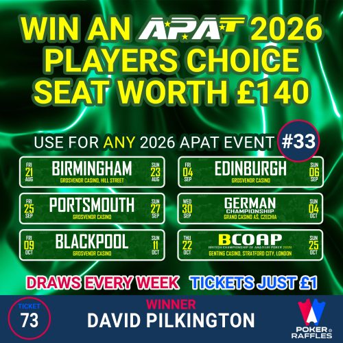 Win an APAT 2026 Players Choice Seat (£140) #33