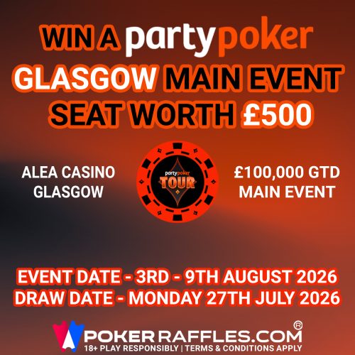 Win a partypoker Glasgow Main Event Seat (£500)