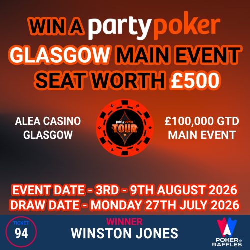 Win a partypoker Tour Glasgow Seat (£500)