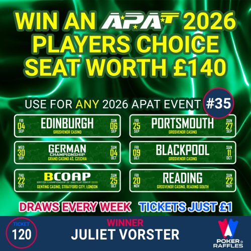Win an APAT 2026 Players Choice Seat (£140) #35