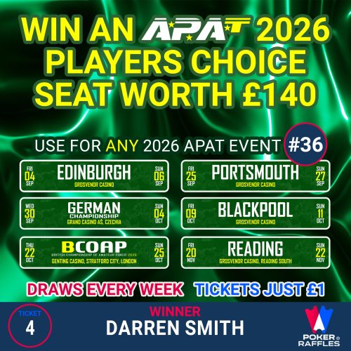 Win an APAT 2026 Players Choice Seat (£140) #36