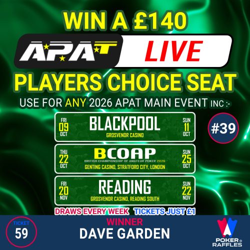 Win an APAT 2026 Players Choice Seat (£140) #39