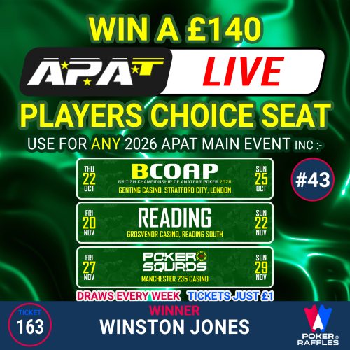 Win an APAT 2026 Players Choice Seat (£140) #43