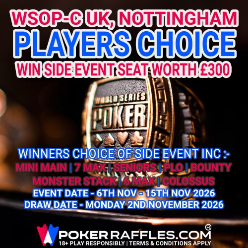 Win a WSOP-C UK Side Event Seat worth £300