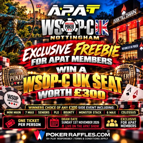 Win a £300 WSOP-C UK Side Event Seat for FREE